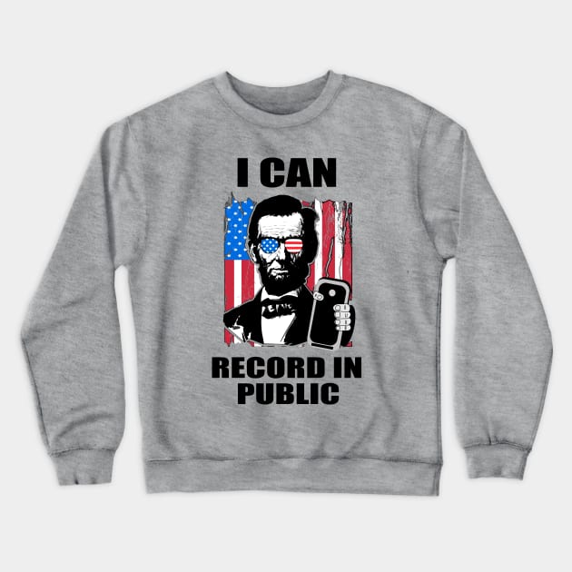 I can record in public Crewneck Sweatshirt by BishBashBosh